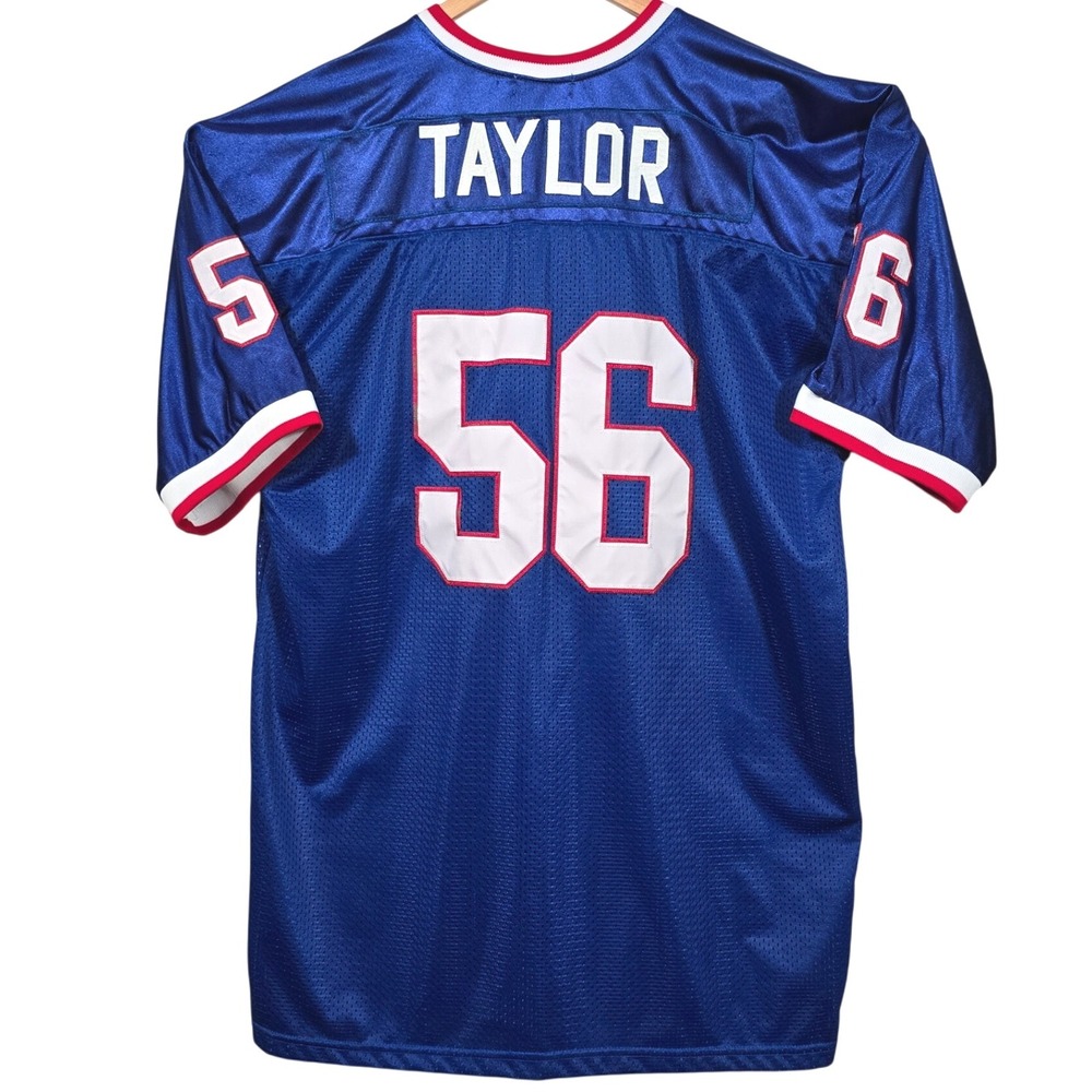 Mitchell & Ness NY Giants 1981 Taylor 54 Jersey Blue Throwbacks NFL‎ Mens 54 - Picture 2 of 6